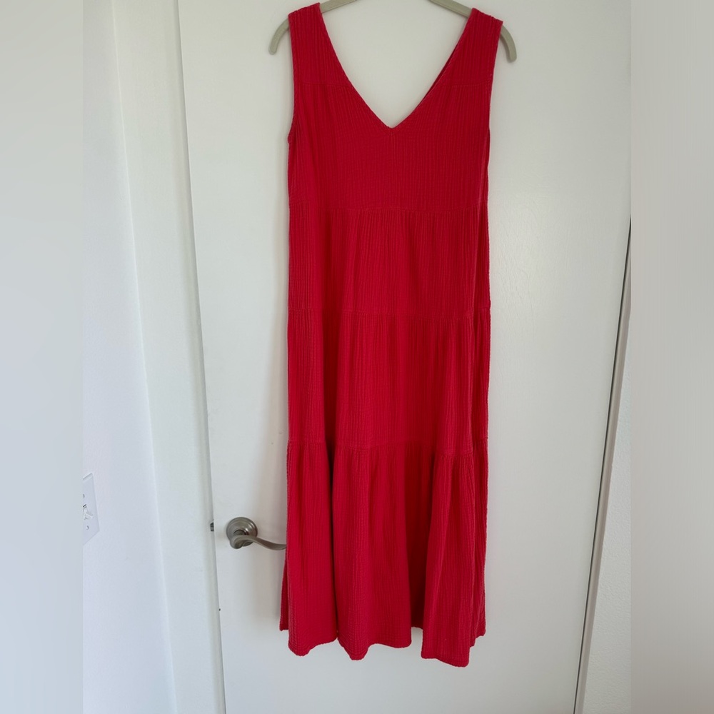 Marine layer dress in red